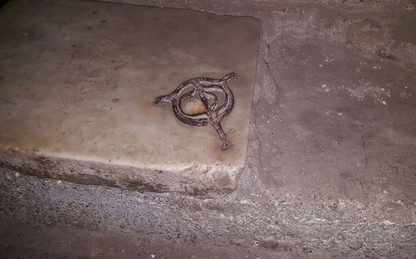 The stone hollowed out by the martyrs' blood, Basilica of Santi Martiri, Cimitile